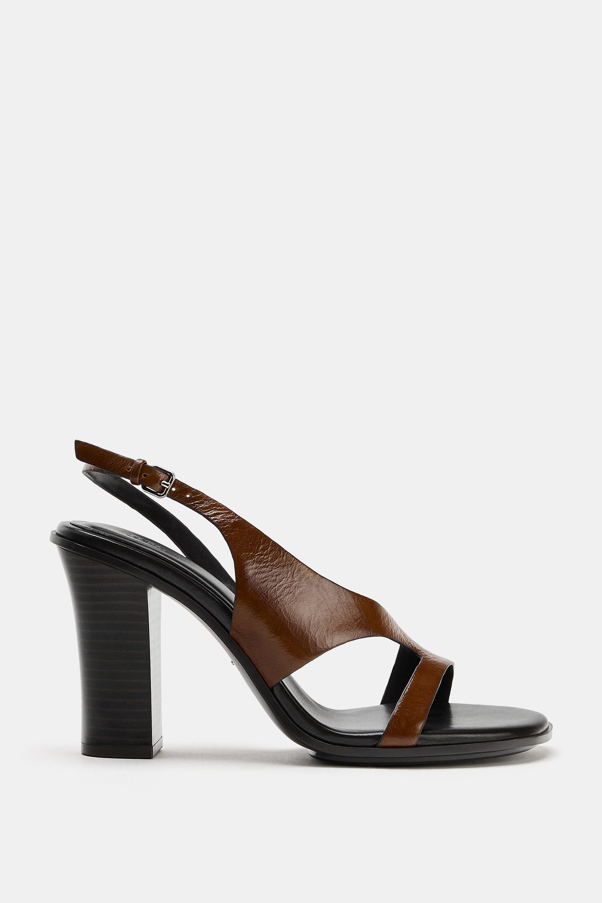 LEATHER HEELED SANDALS